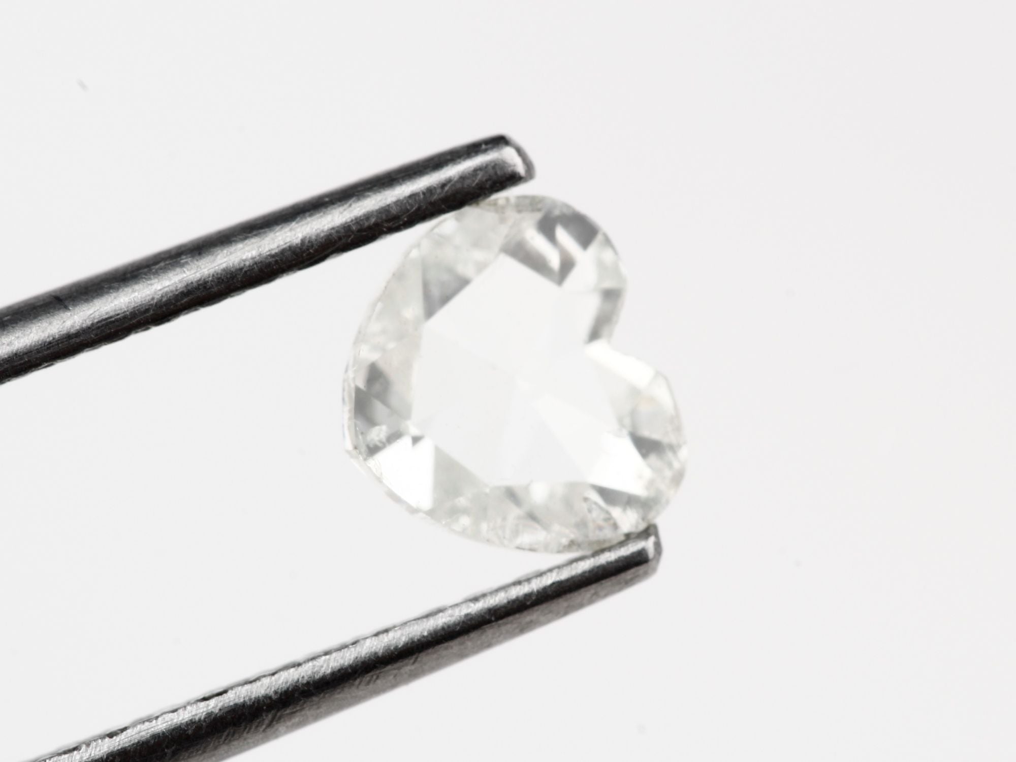 0.53 Carat White Heart Rose Cut Natural Diamond VVS Clarity E/F Color For Engagement Ring